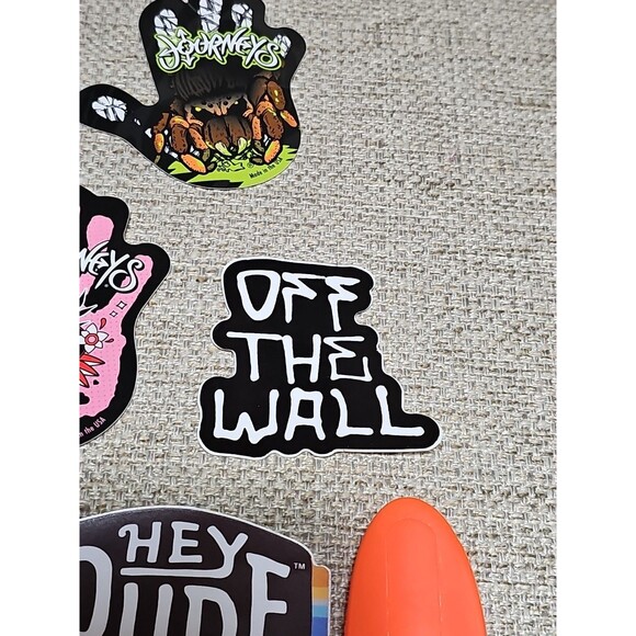 Vintage Journeys Hand Print Stkrs (5) Y2K (2) Rubber Surf/Skateboards Vans Hey D - Picture 13 of 16